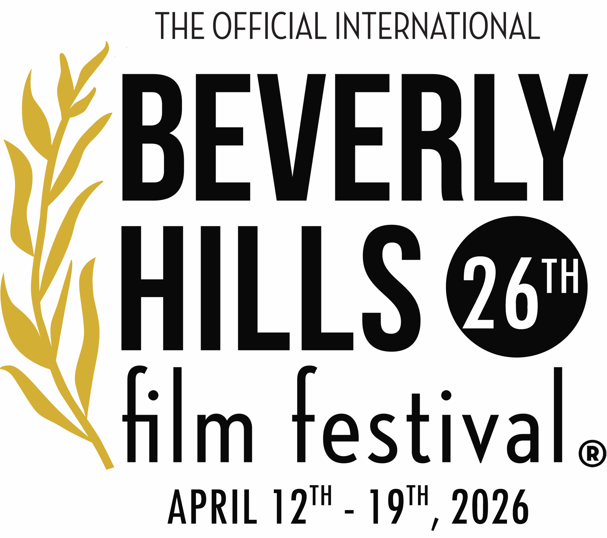 bhff 2026 Single Leaf with Dates black gold